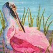Image of Roseate spoonbill quilt.