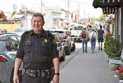 Sheriff's Sergeant Brad Holmes patrols downtown La Conner